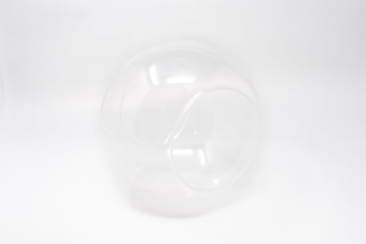 Large Hand-Blown Glass Terrarium with 2 Open Ends
