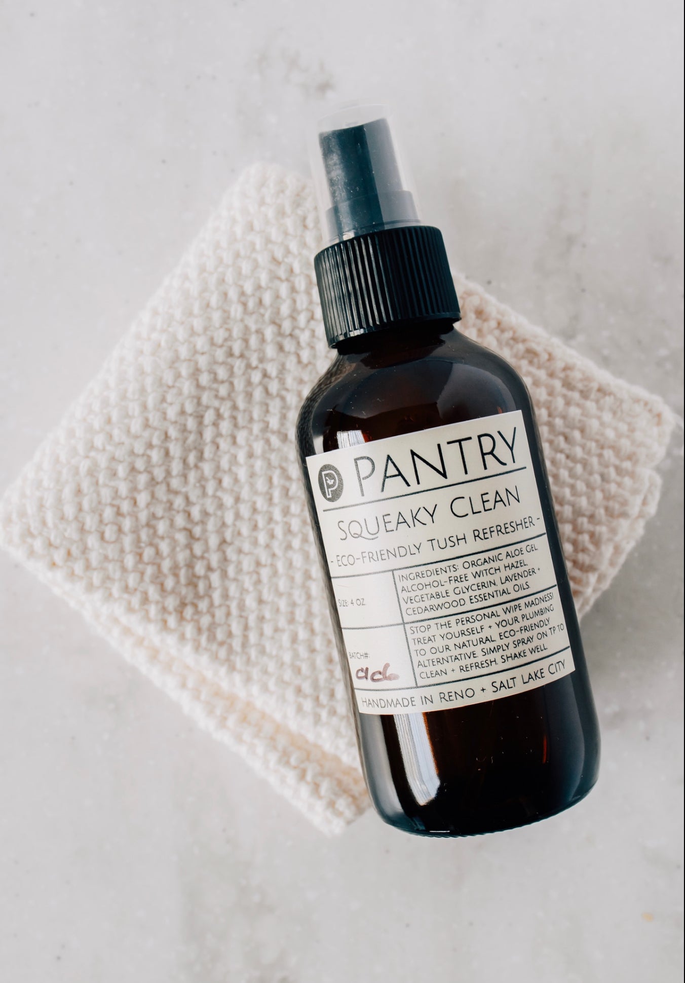 Squeaky Clean: Eco-Friendly Tush Refresher | Low- Waste Toilet Paper Spray